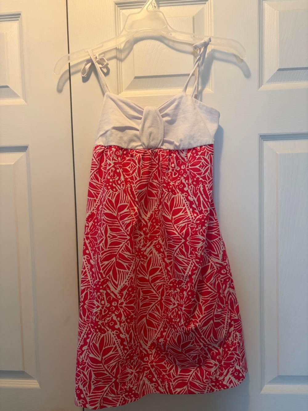 Lilly Pulitzer White & Hot Pink Tropical Sundress